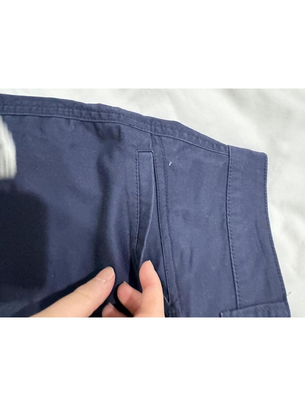 Copper Key Navy Cotton Blend Full Button Front Short Mini Skirt- Size Medium - Picture 7 of 9